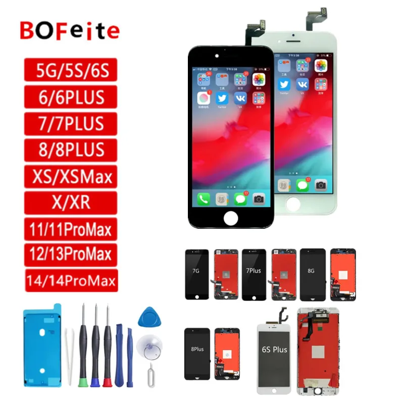 New OEM Quality For iPhone X XR XS MAX OLED Display 3D Touch Screen For iPhone 11 5S 6G 6S 7 8PLSU Replacement Display Screen
New OEM Quality For iPhone X XR XS MAX OLED Display 3D Touch Screen For iPhone 11 5S 6G 6S 7 8PLSU Replacement Display Screen