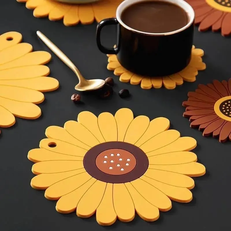 PVC Sunflower Hot Pot Holder Anti-Slip Cup Coasters Bowl Tableware Mat Heat Resistant Pan Pad for Countertop Kichen Accessories
PVC Sunflower Hot Pot Holder Anti-Slip Cup Coasters Bowl Tableware Mat Heat Resistant Pan Pad for Countertop Kichen Accessories