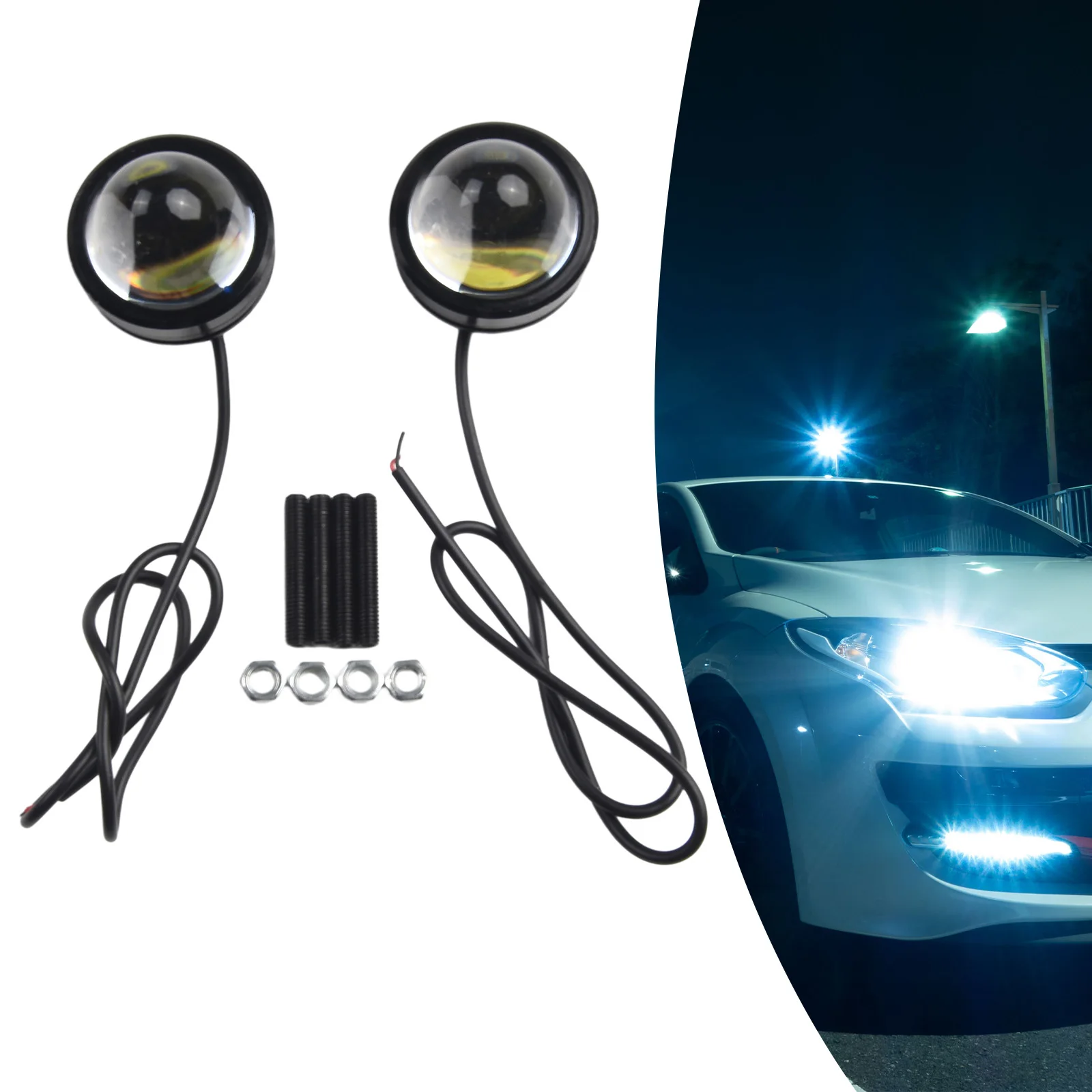 2x White Fog Light 12V-24V High Power Bull Eye LED Projector Car Daytime Universal Fog Light Alloy Fog Light Bulbs Accessories
2x White Fog Light 12V-24V High Power Bull Eye LED Projector Car Daytime Universal Fog Light Alloy Fog Light Bulbs Accessories
