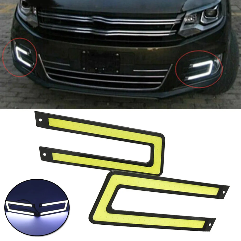 2PCS COB-U Daytime Running Lights DC 12 V 6000-8000k Car DRL LED White Light For All Models Waterproof Automotive Fog Lamp
2PCS COB-U Daytime Running Lights DC 12 V 6000-8000k Car DRL LED White Light For All Models Waterproof Automotive Fog Lamp