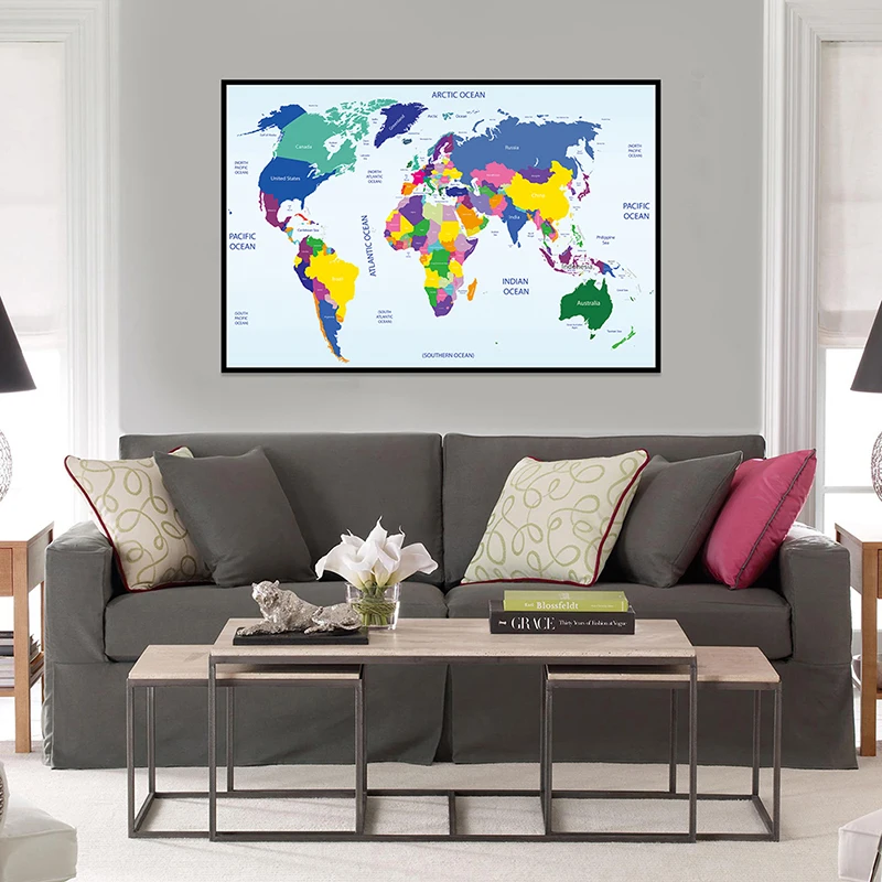 59*42cm The World Political Map Retro Wall Art Poster Decorative Canvas Painting Travel School Supplies Living Room Home Decor
59*42cm The World Political Map Retro Wall Art Poster Decorative Canvas Painting Travel School Supplies Living Room Home Decor