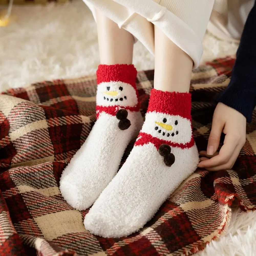 Winter Home Socks Red Green Floor Sleep Socks Elk Snowman Christmas Socks Middle Tube Socks Women Hosiery Coral Velvet Socks
Winter Home Socks Red Green Floor Sleep Socks Elk Snowman Christmas Socks Middle Tube Socks Women Hosiery Coral Velvet Socks