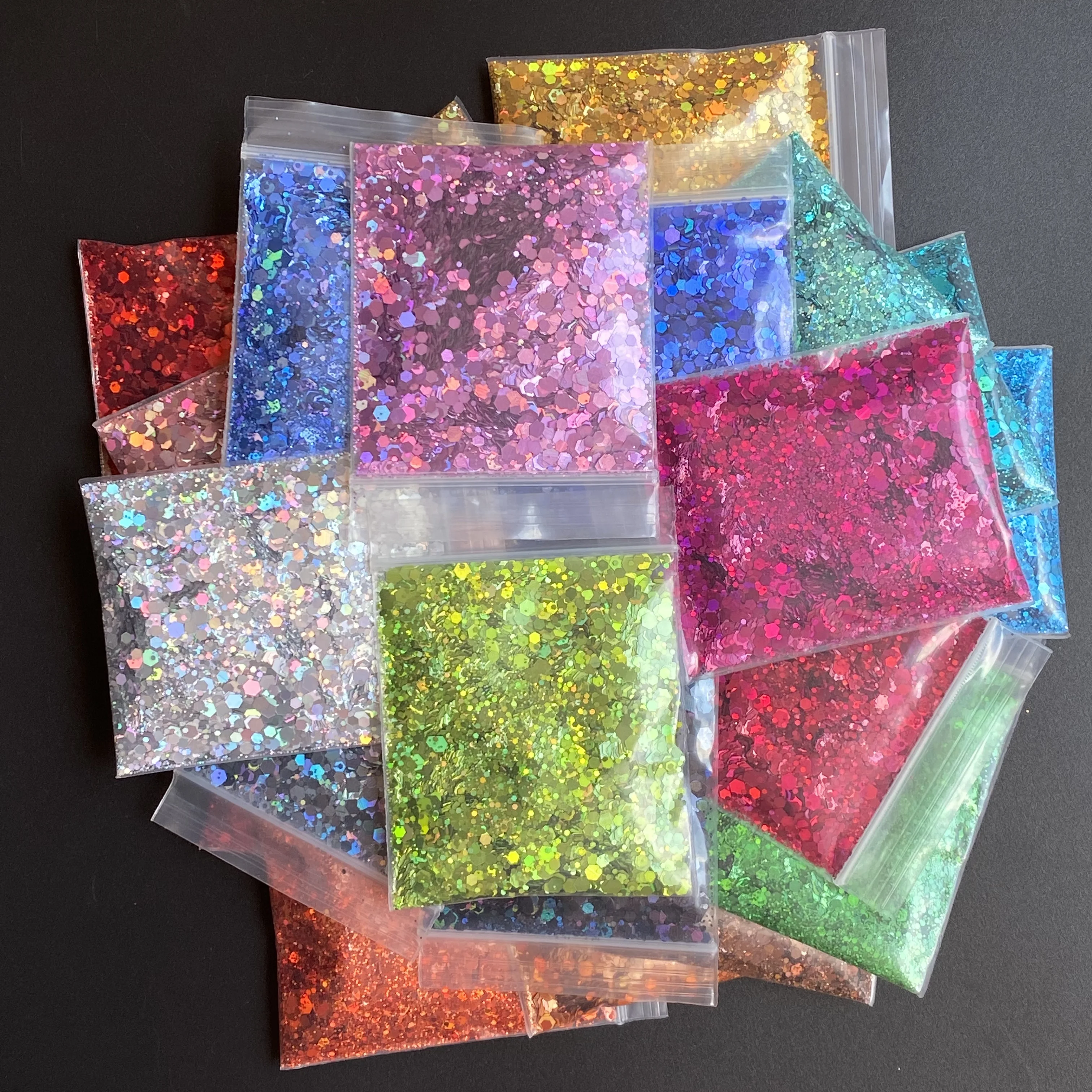 

50g Bag Holographic Mixed Sizes Chameleon Nail Glitter Sequins Chunky Holo Flakes Nail Art Powder Epoxy Resin Glitter