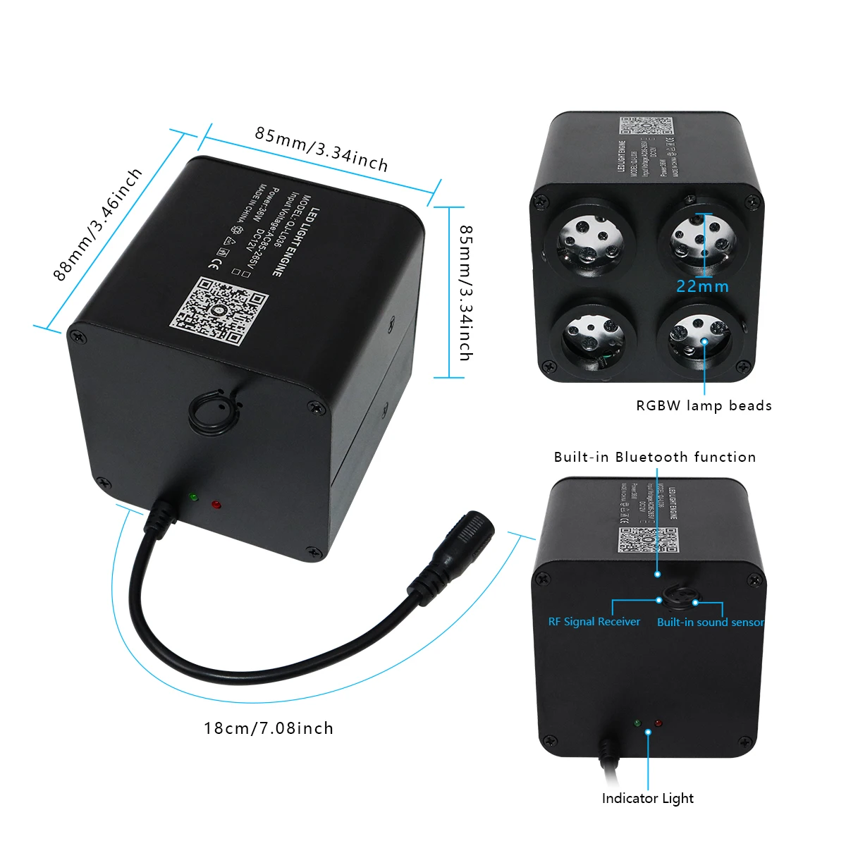 36w fiber optic flashing light, 4 colors, starry sky light, app remote control, car home fiber optic light RGBW, starry sky deco 36w fiber optic flashing light, 4 colors, starry sky light, app remote control, car home fiber optic light RGBW, starry sky deco