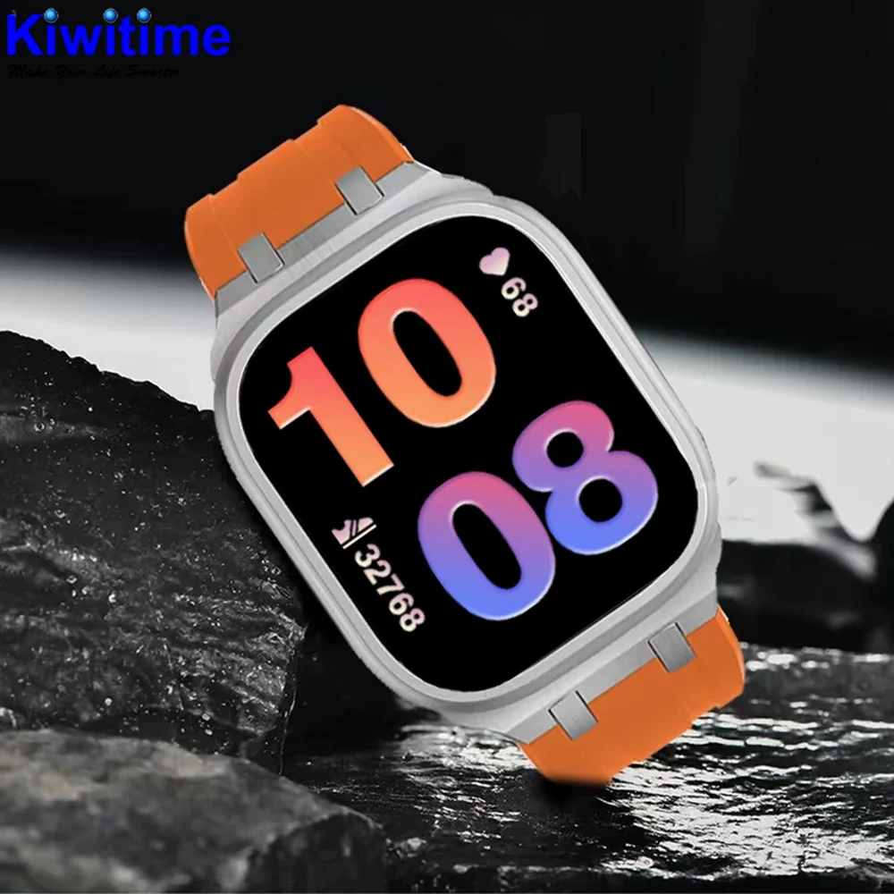 

KIWITIME Smart Watch H12 Ultra Hello Watch 3 Plus Series Amoled Screen 49mm Compass 4GB ROM Heart Rate Monitor 2023 Men Smartwat