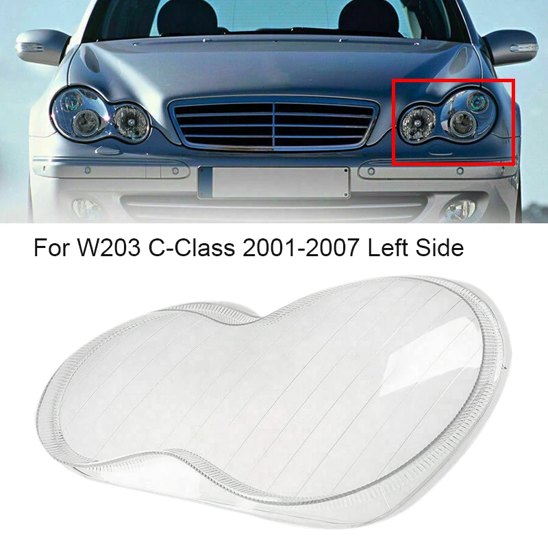 

Car Front Headlight Clear Lens Lampshade Shell Cover For Mercedes Benz 2001-2007 W203 C-Class 180 200 230 260 280