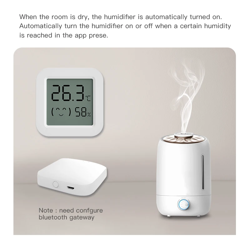 Tuya Temperature Humidity Sensor Mini LCD Digital Display Compatible with APP Remote Control Thermometer Hygrometer
Tuya Temperature Humidity Sensor Mini LCD Digital Display Compatible with APP Remote Control Thermometer Hygrometer