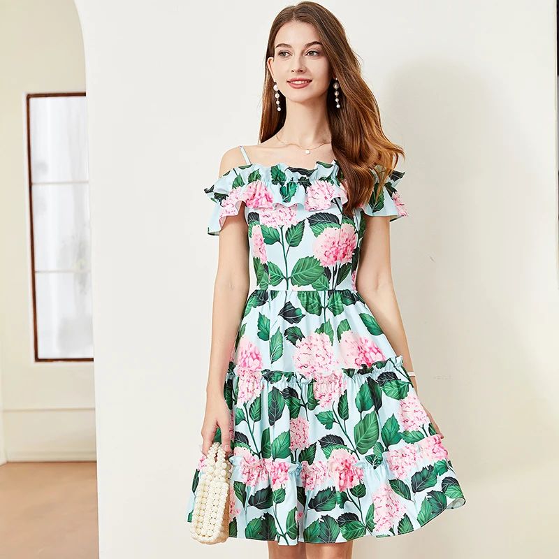 Fashion Elegant Designer 2023 New Summer Women Print Slash Neck Ruffles Short Sleeve Spaghetti Strap Beach Holiay Long Dresses
Fashion Elegant Designer 2023 New Summer Women Print Slash Neck Ruffles Short Sleeve Spaghetti Strap Beach Holiay Long Dresses