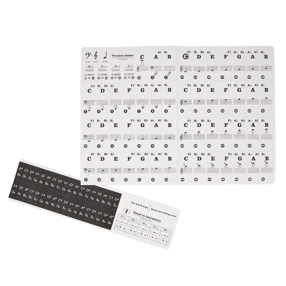 Music Keyboard Piano Educational Clear Laminated Stickers Set Musical Instruments Parts For 88/61/54/49 Key Sticker Set
Music Keyboard Piano Educational Clear Laminated Stickers Set Musical Instruments Parts For 88/61/54/49 Key Sticker Set