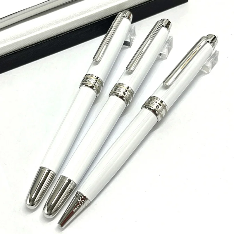 

163 White Metal MB Ballpoint Rollerball Fountain Pen Office Stationery With Electroplating Carving And Series Number