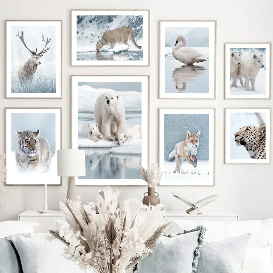 Nordic Poster Snowy Forest Deer Tiger Leopard Fox Owl Giraffe Wolf Wall Art Print Canvas Painting Decor Pictures For Living Room
Nordic Poster Snowy Forest Deer Tiger Leopard Fox Owl Giraffe Wolf Wall Art Print Canvas Painting Decor Pictures For Living Room