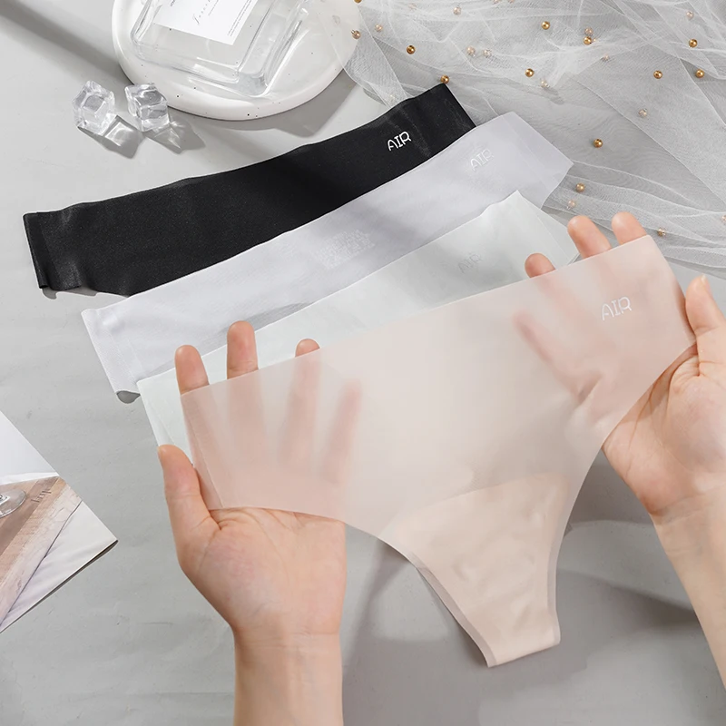 3Pcs/Lot Women's Ultra-thin Transparent Thong Sexy Female Seamless Low-rise Solid Color T-pants Quick Drying Underwear Panties 2 S9bac9347a18846689e7e3ef0967f8972L