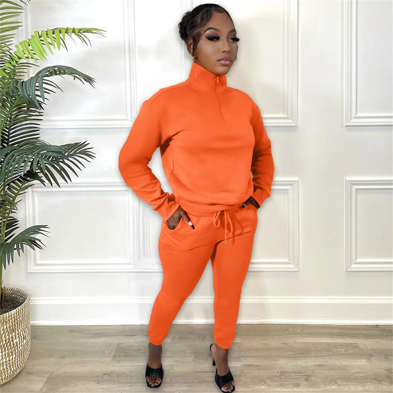 2023 Autumn Women's Fashionable Solid Color Pullover Sweatshirt Trousers Sports Casual Suit
2023 Autumn Women's Fashionable Solid Color Pullover Sweatshirt Trousers Sports Casual Suit