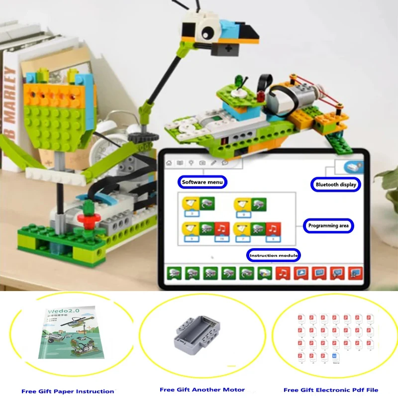 

Wedo2.0 Programming Teaching Aids Puzzle Assembly Toy Small Particle Building Block Compatible With Scratch 3.0 45300 Brick Toys
