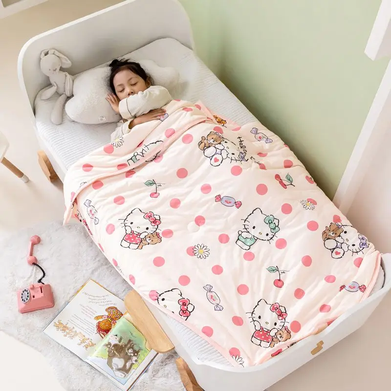 Sanrio Hello Kitty Cinnamoroll Anime Kawaii Cotton Bed Quilt Cute Kuromi Pochacco Children Soft Blanket Cover Gifts for Kids
Sanrio Hello Kitty Cinnamoroll Anime Kawaii Cotton Bed Quilt Cute Kuromi Pochacco Children Soft Blanket Cover Gifts for Kids