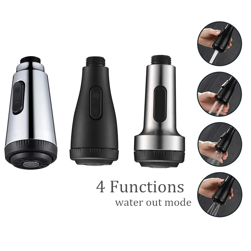 4-Functions Kitchen Sink Basin Faucet Pull Head Shower Plating Black Faucet Aerators Water Saving Faucet Switch Sprinkler
4-Functions Kitchen Sink Basin Faucet Pull Head Shower Plating Black Faucet Aerators Water Saving Faucet Switch Sprinkler