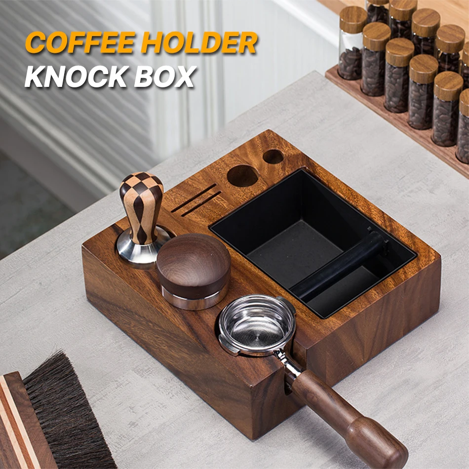 

ABS Coffee Tamper Mat Station Stand Portafilter Holder Coffee Knock Box Support Base Rack For 51/54MM 58MM Espresso Accessories