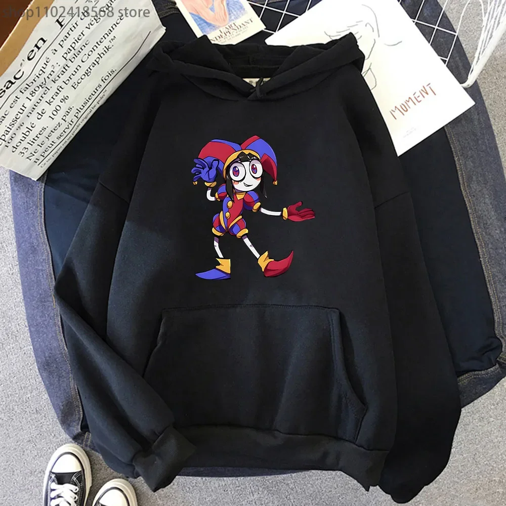 

The Amazing Digital Circus Hoodie for Men Kawaii Cute Pomni Sweatshirt Cartoon Tv Show Graphic Sudaderas Fleece Pullovers Unisex