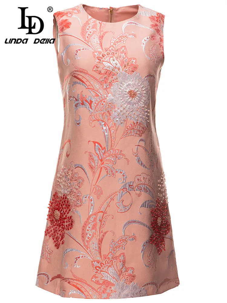 LD LINDA DELLA New 2023 Designer Summer Short Tank Dress Women O Collar Diamond Beading Flower Jacquard Vintage Mini Dresses
LD LINDA DELLA New 2023 Designer Summer Short Tank Dress Women O Collar Diamond Beading Flower Jacquard Vintage Mini Dresses