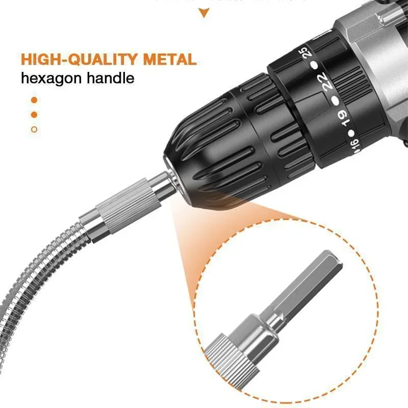 Universal Soft Shaft Batch Head for Electric Drill Bit Holder, Flexible Screwdriver, Hex Shank Extension, 1/4 '', 150mm, 400mm
Universal Soft Shaft Batch Head for Electric Drill Bit Holder, Flexible Screwdriver, Hex Shank Extension, 1/4 '', 150mm, 400mm