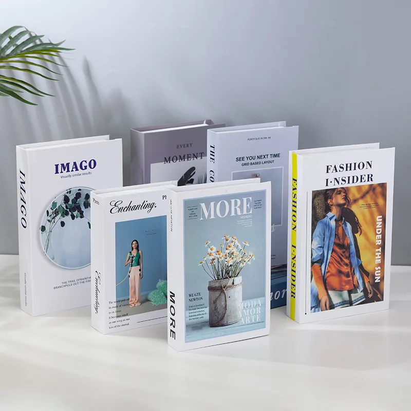 1PC Artistic Atmosphere Fake Books Bookshelf Cabinet Ornaments Photo Props Coffee Cafe Wall Decoration Book Unopenable 
1PC Artistic Atmosphere Fake Books Bookshelf Cabinet Ornaments Photo Props Coffee Cafe Wall Decoration Book Unopenable
