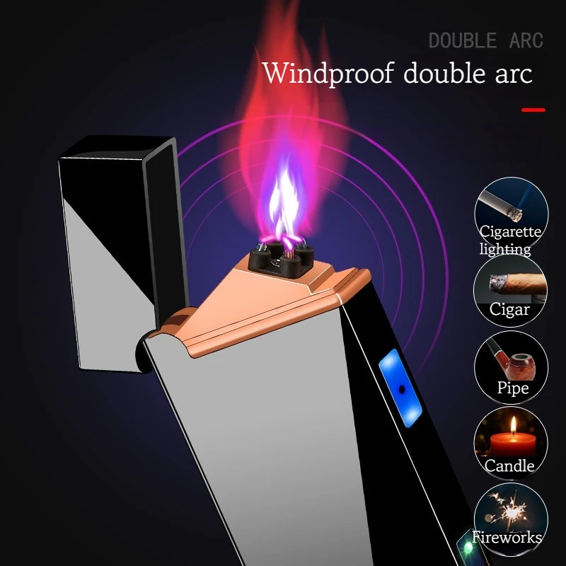 2023 Dual Arc USB Rechargeable Electronic LED Display Lighter Kitchen Outdoor Metal Windproof Portable Igniter Tools Men's Gife
2023 Dual Arc USB Rechargeable Electronic LED Display Lighter Kitchen Outdoor Metal Windproof Portable Igniter Tools Men's Gife