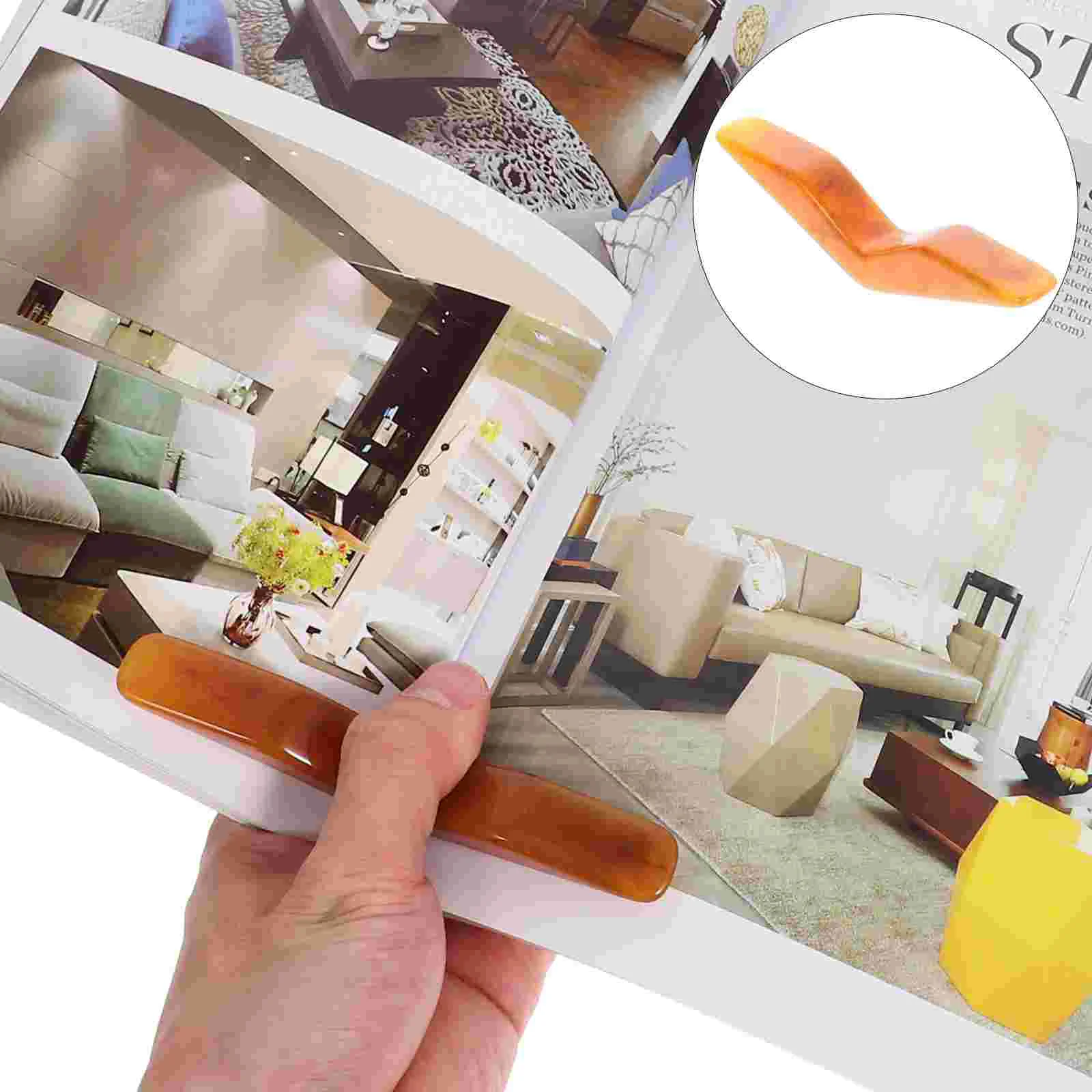 

Reading Aid Thumb Book Page Holder Multi-function Spreader Brace Bookshelf Household Supply Resin Convenient Child