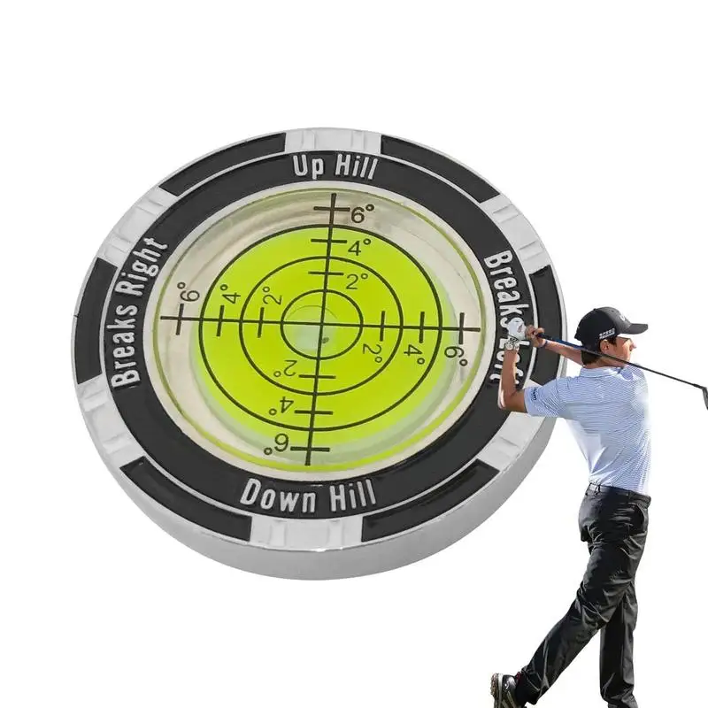 

Golf Green Putt Ball Marker Round Bubble Level Reader High Precision Golfing Putting Aid Horizontal Scale Accessories