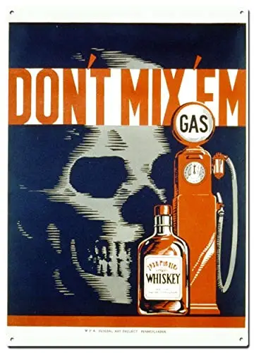 

Dont Mix Em Metal Tin Signs, Vintage Poster, Decorative Signs Wall Art Home Decor - 8X12 Inch (20X30 cm)