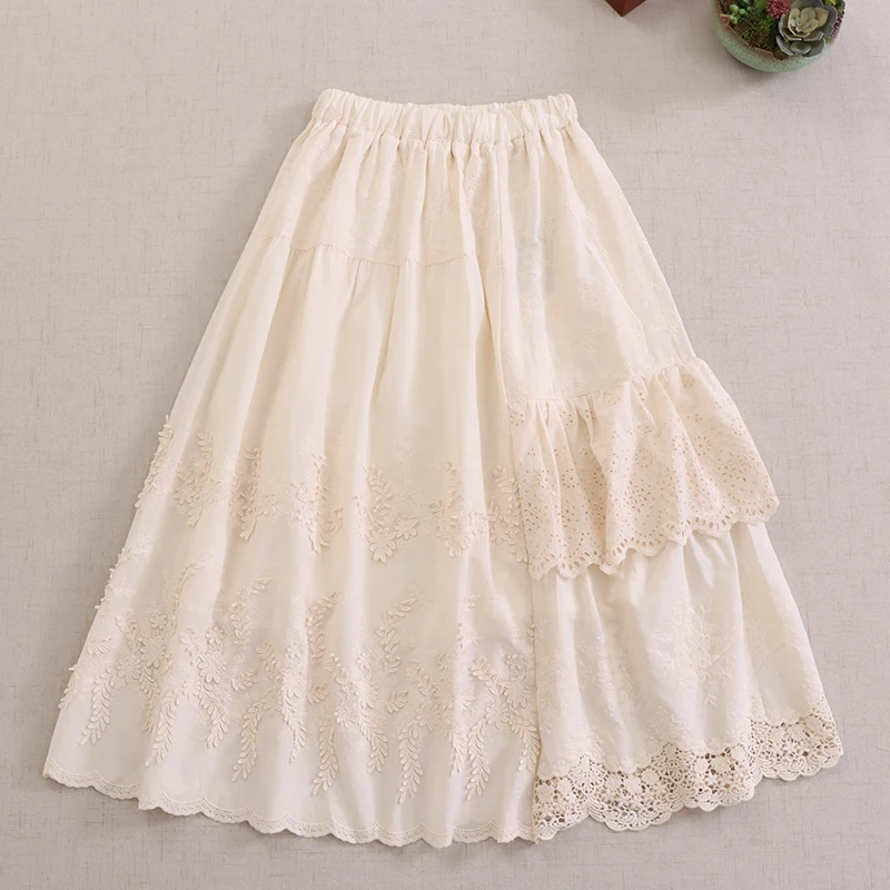 Spring New Sweet Solid Embroidery Skirt Women Asymmetrical Elastic Waist Skirt HT20251 
Spring New Sweet Solid Embroidery Skirt Women Asymmetrical Elastic Waist Skirt HT20251