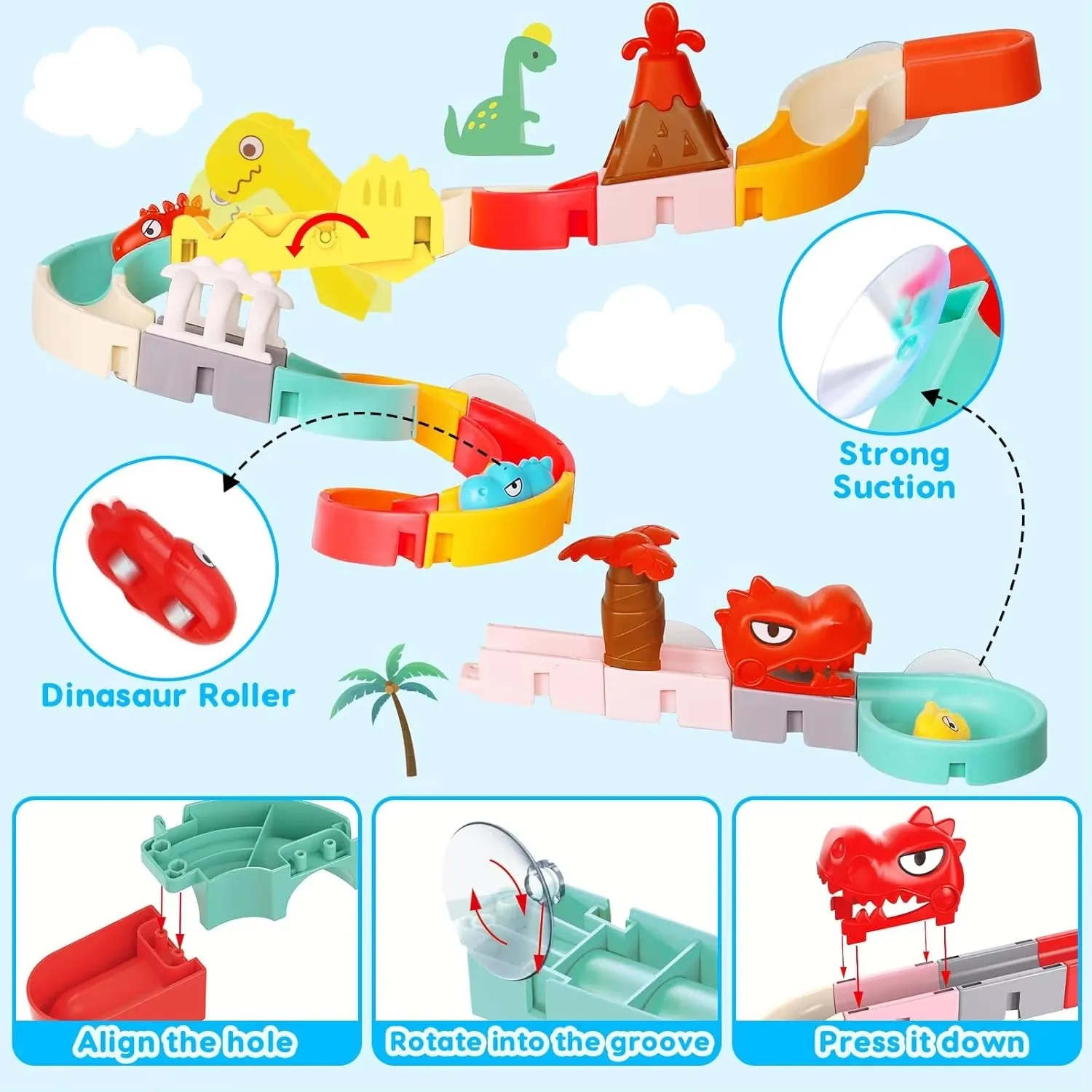 DIY Building Water Slide Tracks BaBy Bath Toys Wall Track Building Set Spray Water Toys for Kids, Outside Pool Bathtub Toys DIY Building Water Slide Tracks BaBy Bath Toys Wall Track Building Set Spray Water Toys for Kids, Outside Pool Bathtub Toys