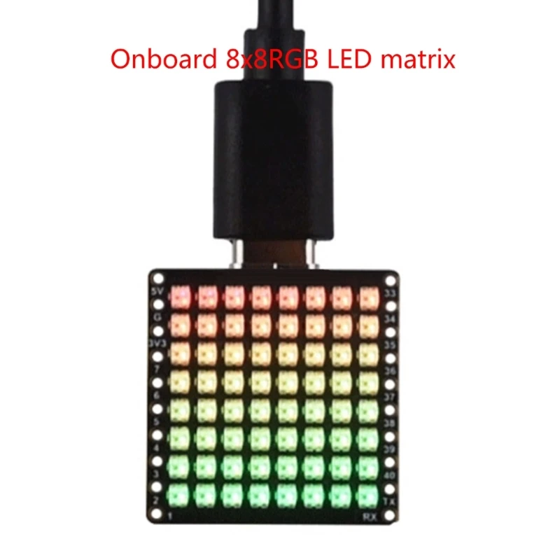 Макетная плата ESP32 S3, беспроводные соединения, частота до 240 МГц, дисплей, классные фотоэффекты, 8x8RGB
Макетная плата ESP32 S3, беспроводные соединения, частота до 240 МГц, дисплей, классные фотоэффекты, 8x8RGB