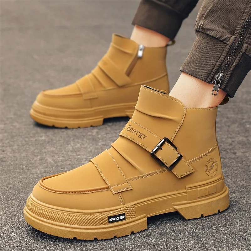 2023 Autumn and Winter New High-top Leather Waterproof Ankle Boots Mid-calf Rhubarb Boots Fashion Shoes Oxfords Combat Boots
2023 Autumn and Winter New High-top Leather Waterproof Ankle Boots Mid-calf Rhubarb Boots Fashion Shoes Oxfords Combat Boots