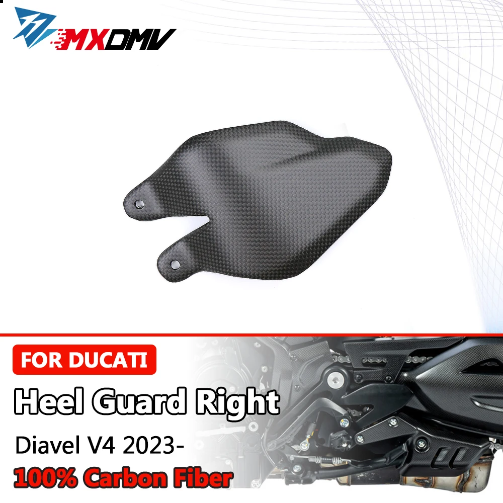 

For Ducati Diavel V4 2023 + 3K Carbon Fiber Heel Guard Right Fairing Kit Heel Plate Motorcycle Accessories