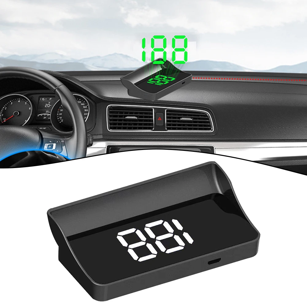 

1x New HUD GPS Head Up Display Speedometer Odometer Car Digital Speed Gauges ABS+PC Black Electronic Accessories 92*52*20mm