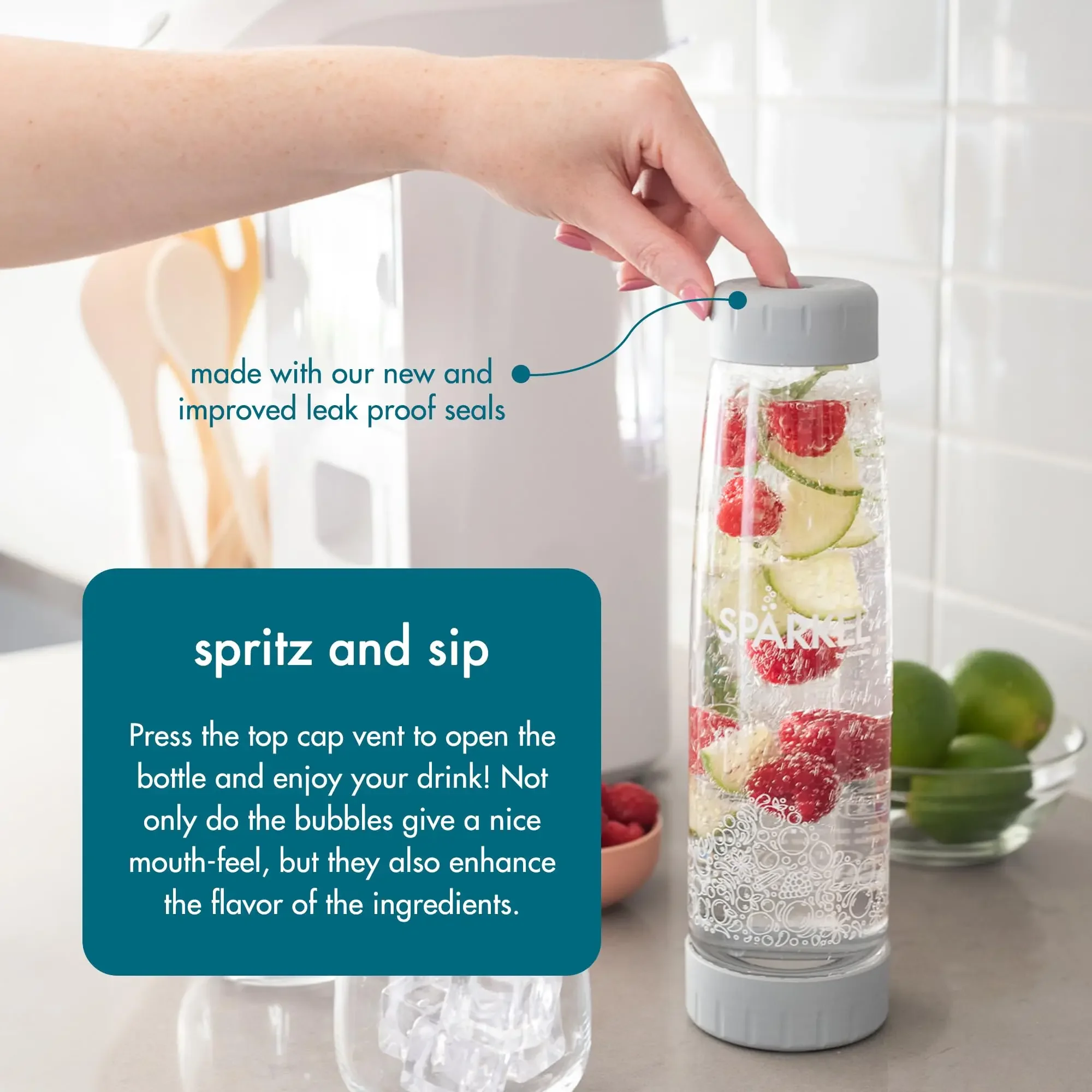 Spärkel Beverage System | White Sparkling Water Maker | No CO2 Tank Needed | Carbonated Water Machine that Uses Fresh, Natural I
Spärkel Beverage System | White Sparkling Water Maker | No CO2 Tank Needed | Carbonated Water Machine that Uses Fresh, Natural I