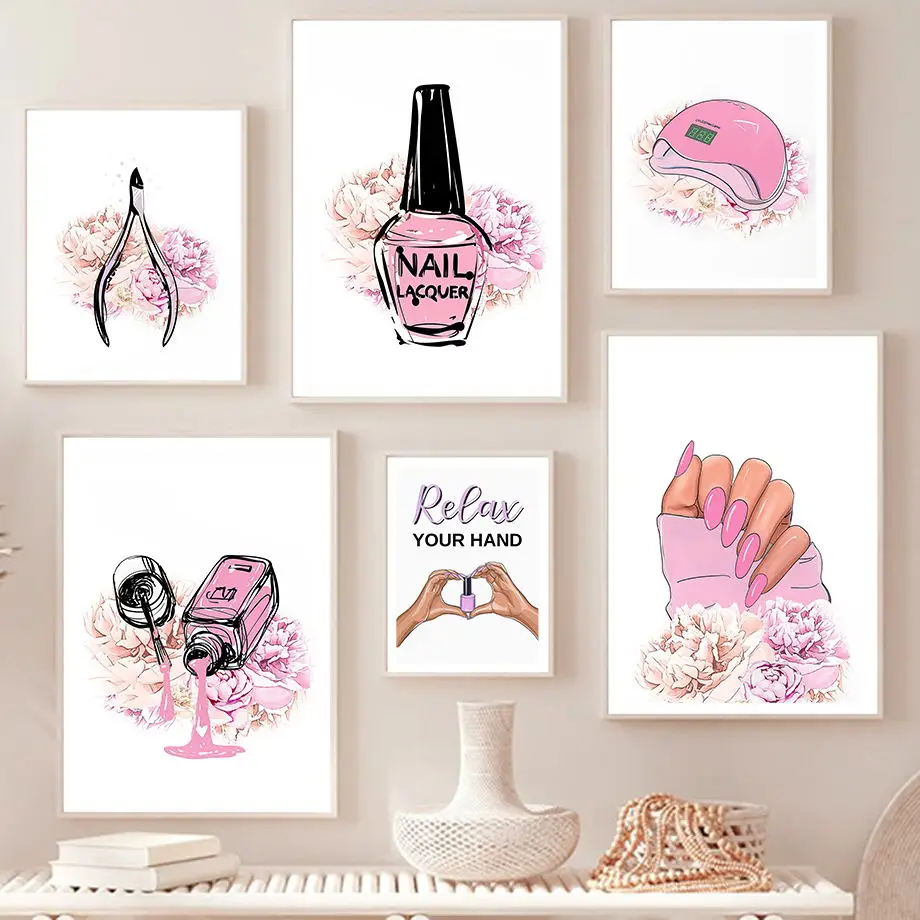 Nail Polish Manicure Light Beauty Salon Girl Flower Nordic Poster Pink Wall Art Print Canvas Painting Picture Living Room Decor
Nail Polish Manicure Light Beauty Salon Girl Flower Nordic Poster Pink Wall Art Print Canvas Painting Picture Living Room Decor