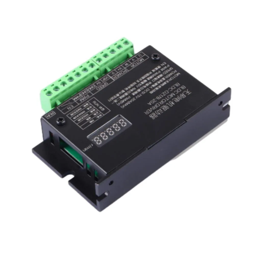

BLDC Three-phase Brushless No Hall Motor Drive Board 12-75V20A 1500W Motor Control Board PWM Governor With Revolution Meter