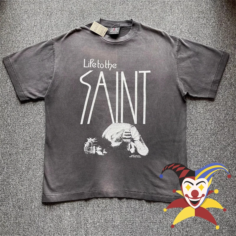 Grey Washed Saint Michael Vintage T-shirt Men Women Hip Hop T Shirt Tee Tops
Grey Washed Saint Michael Vintage T-shirt Men Women Hip Hop T Shirt Tee Tops