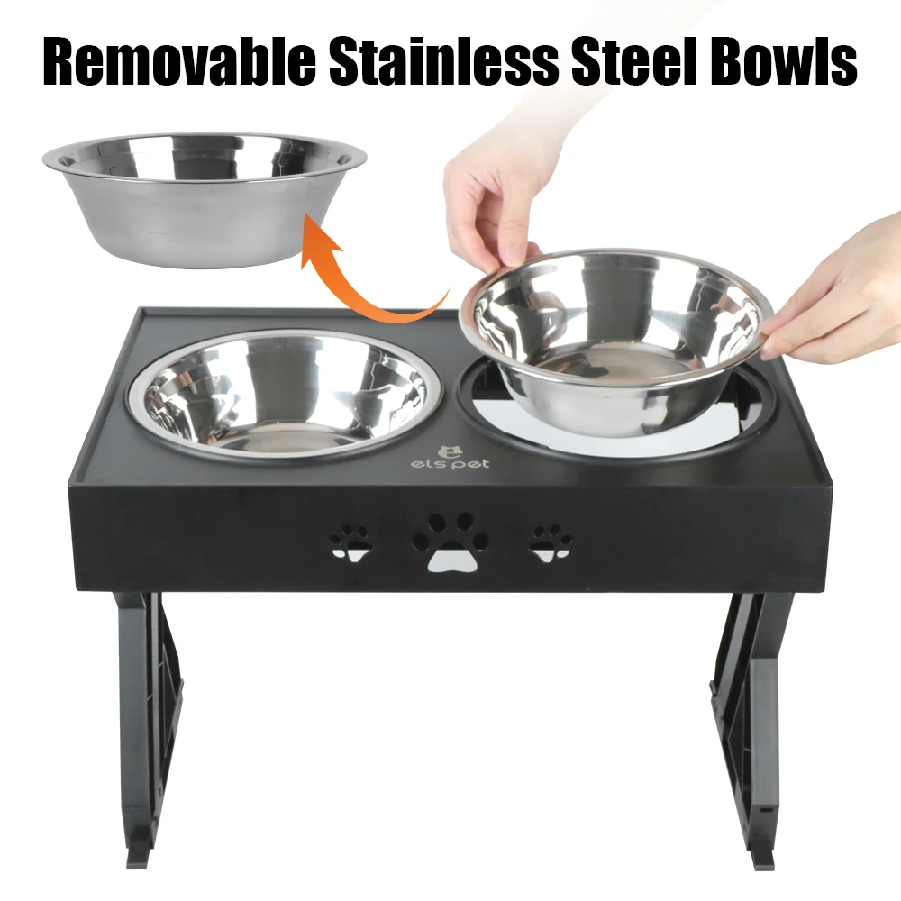 Миска для кормления домашних животных, миска из нержавеющей стали среднего и большого размера для собак, водная кормушка с двойной чашей и подставкой, регулируемая высота 
Миска для кормления домашних животных, миска из нержавеющей стали среднего и большого размера для собак, водная кормушка с двойной чашей и подставкой, регулируемая высота