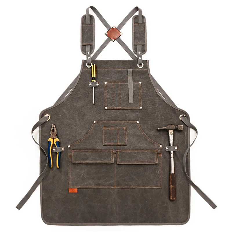 Adjustable Work Wear Apron with Tool Pockets Durable Unisex Canvas Work Apron Barber Baking Cafe Garden Carpentry Restaurant
Adjustable Work Wear Apron with Tool Pockets Durable Unisex Canvas Work Apron Barber Baking Cafe Garden Carpentry Restaurant