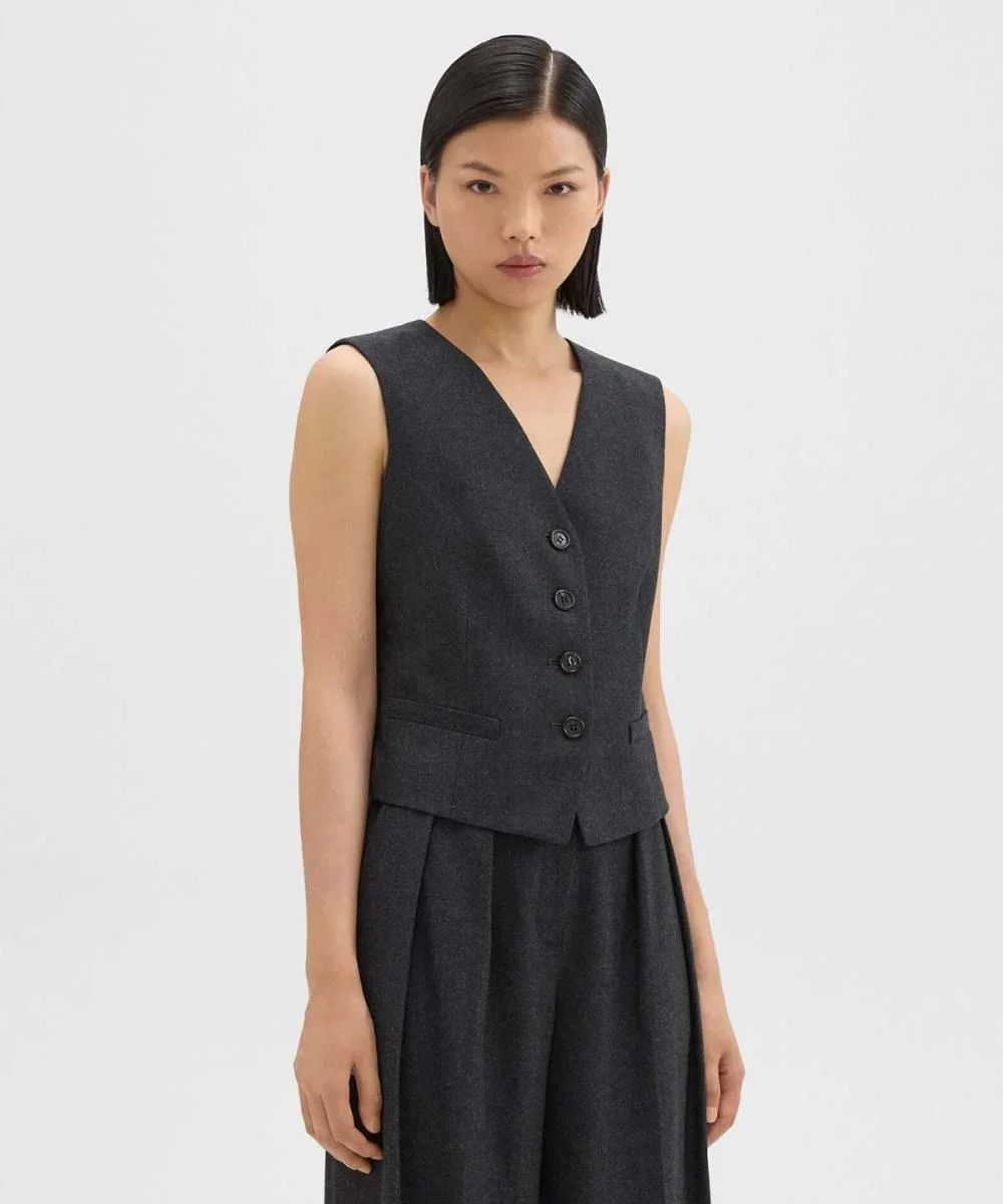 Women's New Wool Vest Jacket V-Neck Sleeveless Buttons Solid Color Casual Office Elegant Quality Single Breasted Tops 2024
Women's New Wool Vest Jacket V-Neck Sleeveless Buttons Solid Color Casual Office Elegant Quality Single Breasted Tops 2024