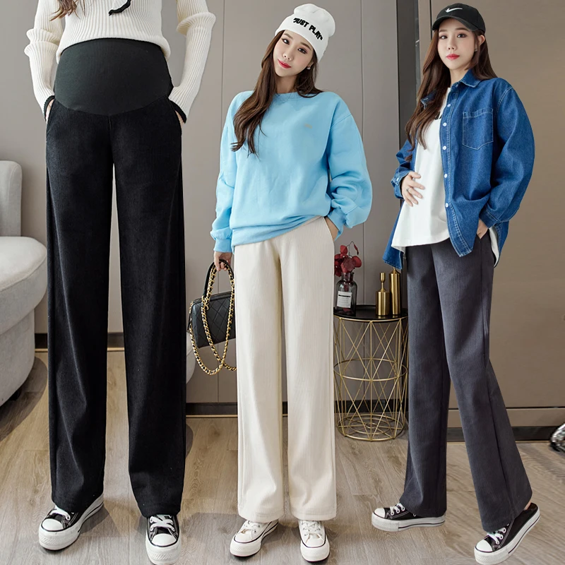 Maternity Soft Autumn Winter Thicken Knitted Maternity Corduroy Maternity Pants Wide Leg Loose Elastic Waist Belly Pants Clothes
Maternity Soft Autumn Winter Thicken Knitted Maternity Corduroy Maternity Pants Wide Leg Loose Elastic Waist Belly Pants Clothes