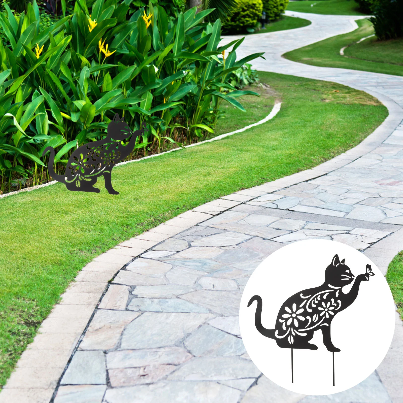 Iron Cat Shaped Art Garden Stakes Cat Silhouette Stake Party Garden Stake Decor Vintage Lawn Stakes Silhouette Yard Decor
Iron Cat Shaped Art Garden Stakes Cat Silhouette Stake Party Garden Stake Decor Vintage Lawn Stakes Silhouette Yard Decor