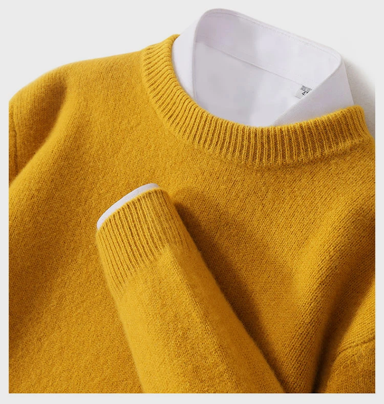 Autumn Winter Men Cashmere Sweater O-neck Soft Warm Pullovers Male Loose Knitted Shirt Korean men's winter blouse 39 S9bcf2f2a468f4999bf1a3a8536e038281