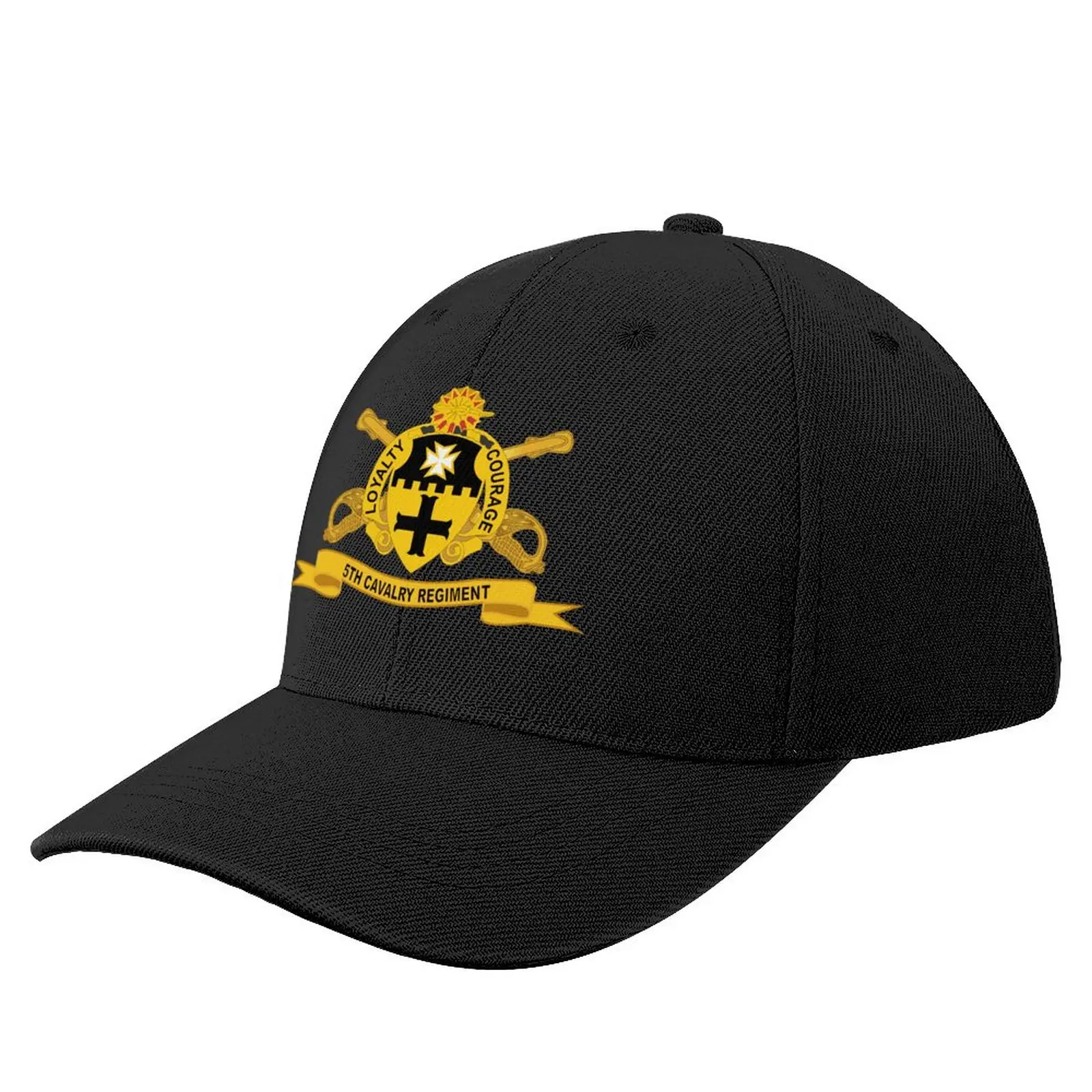 

Army- 5th Cavalry Regiment w Br - Ribbon Baseball Cap boonie hats Designer Hat Hip Hop Women's Golf Wear Men's