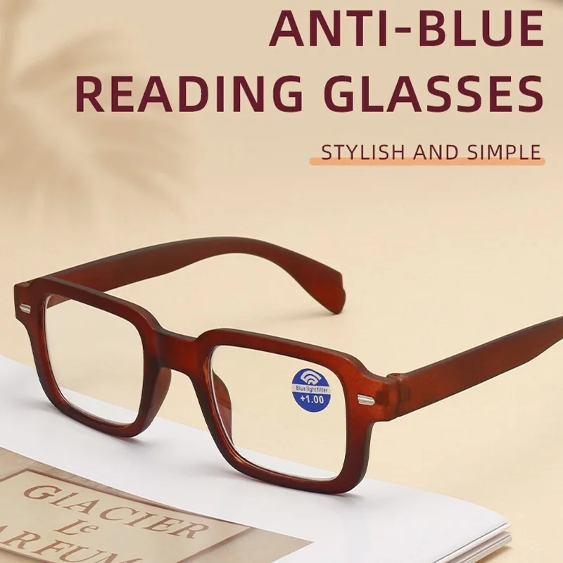Retro Square Frosted Reading Glasses Fashion Women Anti Blue Light Eyewear High Definition feading Glasses For The Elderly
Retro Square Frosted Reading Glasses Fashion Women Anti Blue Light Eyewear High Definition feading Glasses For The Elderly