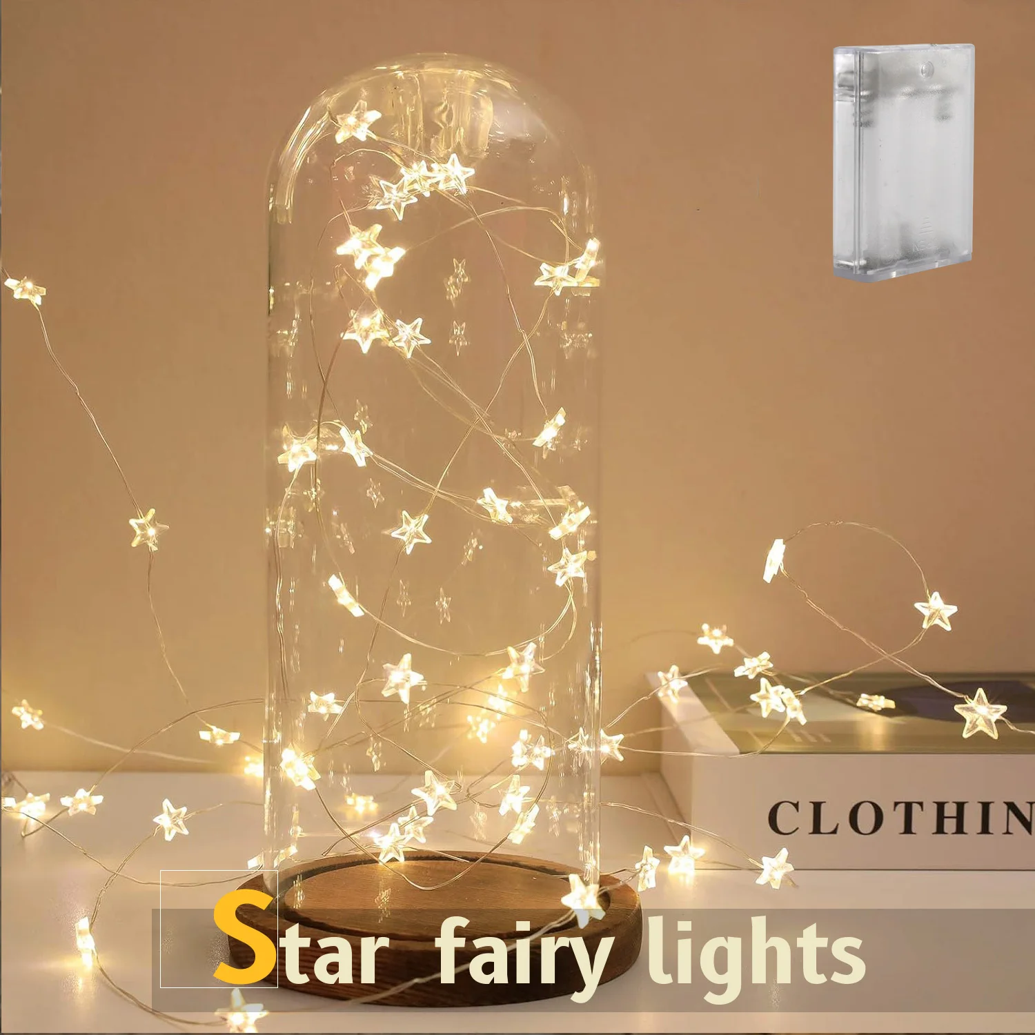 60LED Indoor Star Silver Wire LED Fairy Lights Battery Operate String Star Garlands Holiday Lights For Wedding Christmas Bedroom
60LED Indoor Star Silver Wire LED Fairy Lights Battery Operate String Star Garlands Holiday Lights For Wedding Christmas Bedroom