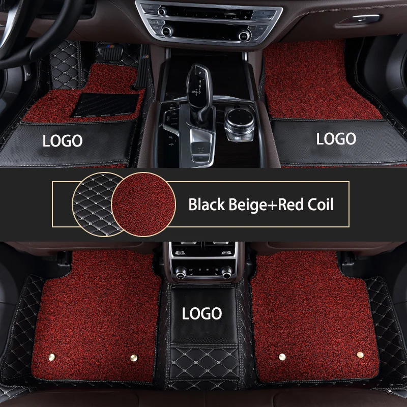 

3 row seats Custom Double Layer Car Floor Mats Fit for Kia Telluride 2020 2021 2022 2023 2024 2025 Auto Pads Car Foot Carpet