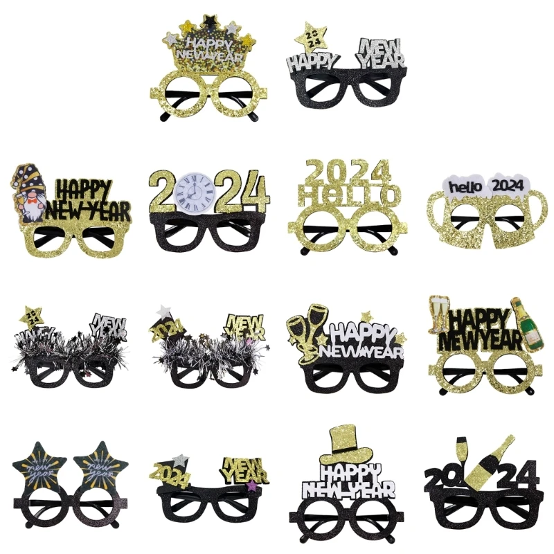 Glitter New Year Eyeglasses Funny Cosplay Glasses Photo Props for Christmas New Year Party Dress-up Glasses Frame Decor
Glitter New Year Eyeglasses Funny Cosplay Glasses Photo Props for Christmas New Year Party Dress-up Glasses Frame Decor